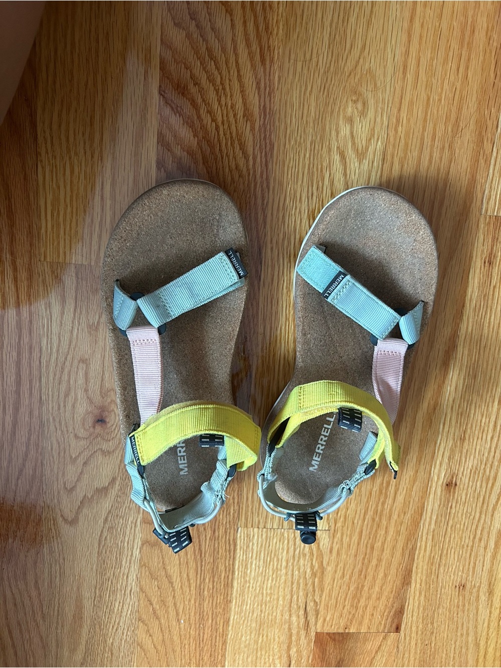 Merrell Yellow & Pastel Strap Sandals